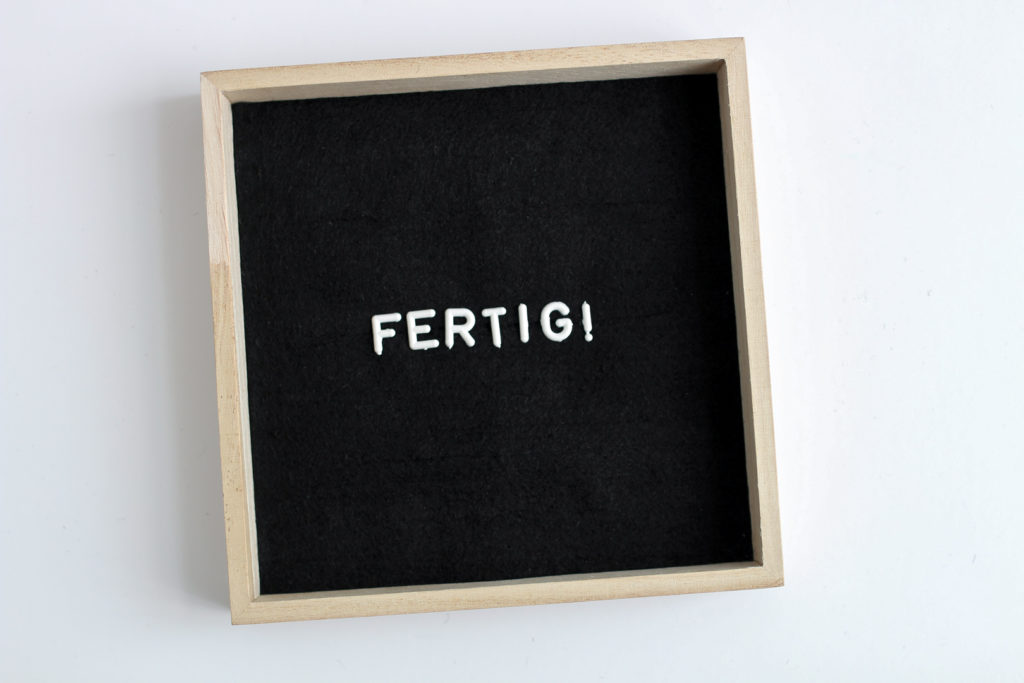 Quadratische Sprüchetafel / Letter Board DIY • kathastrophal