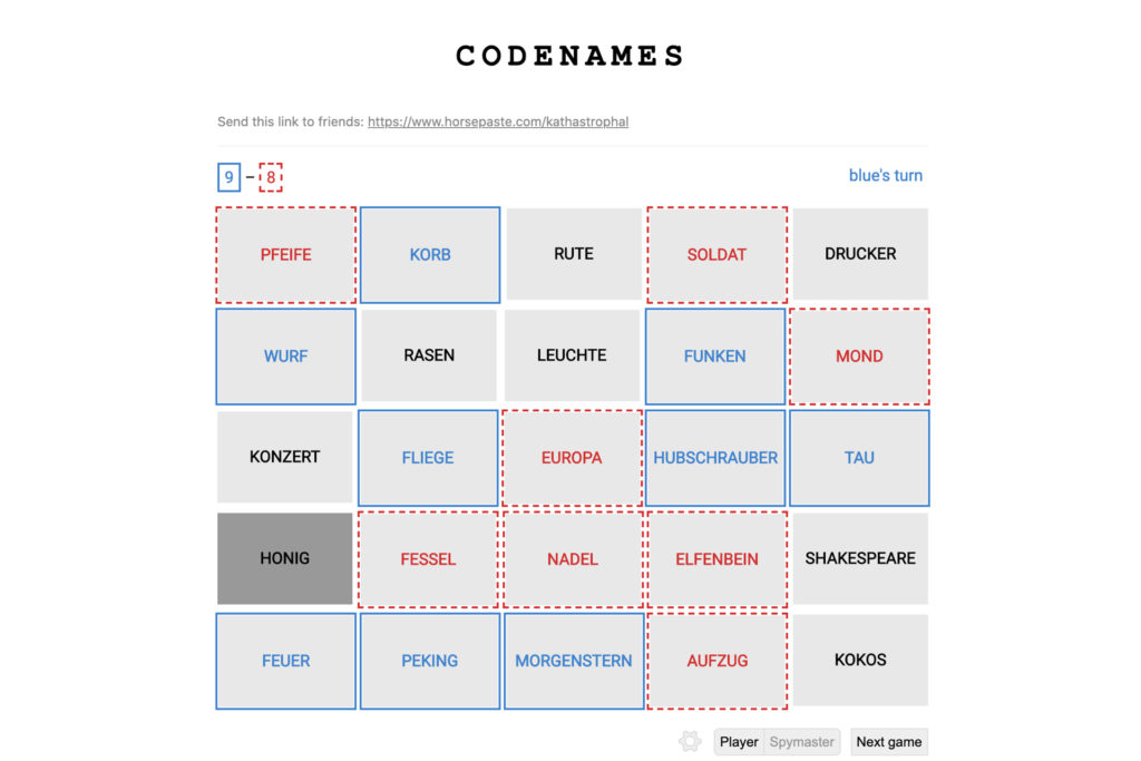 Online Spieleabend Codenames